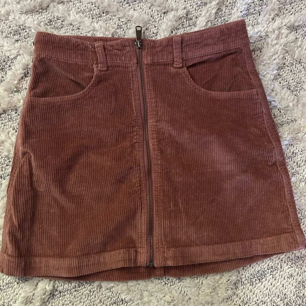 American Eagle Outfitters Corduroy Mini Skirt in pink(rust)